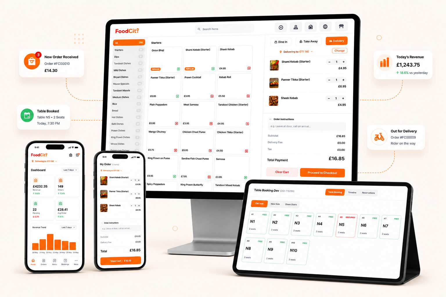 FoodCiti partner platform — EPOS, online ordering and mobile POS